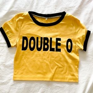 Double O Yellow Crop Top